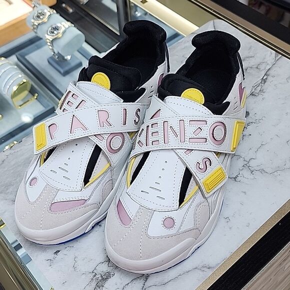 Kenzo Shoes - NEW Kenzo Pink White Velcro Women's Sneakers Size 40